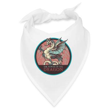 Mythischer Machtdrache Illustration - Bandana - Weiß - Vorne