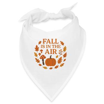 Herbstliche Kürbis- und Pilzillustration - Bandana - Weiß - Vorne