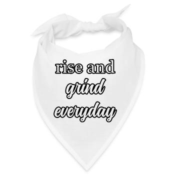 Verfolge Träume mit Leidenschaft Inspirierendes Mantra - Bandana - Weiß - Vorne