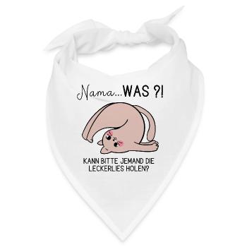 Verwirrte Yoga-Katze –Selfcare-Yoga-Humor - Bandana - Weiß - Vorne