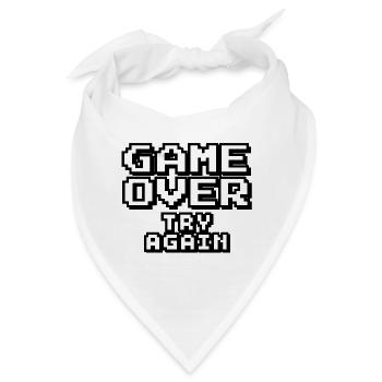 Game Over – Versuchen Sie es erneut Pixel Design - Bandana - Weiß - Vorne