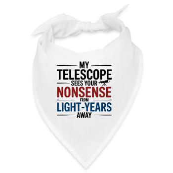 Mein Teleskop sieht Unsinn - Bandana - Weiß - Vorne