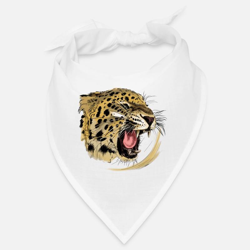 Wildes Raubtier-Design mit Leopardengesicht Bandana