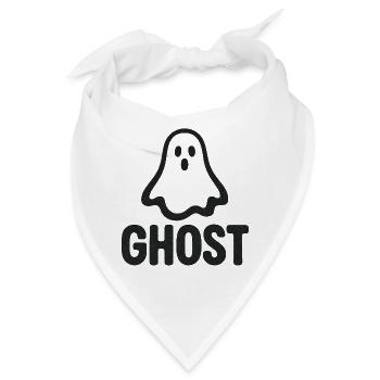 Lustiges Fantom-Design in Schwarz und Weiß - Bandana - Weiß - Vorne