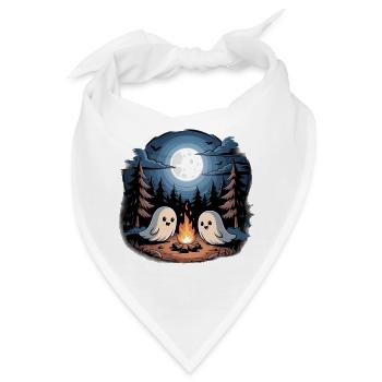 Boo Camper Hiker Ghost Bonfire Halloween Camping - Bandana - Weiß - Vorne