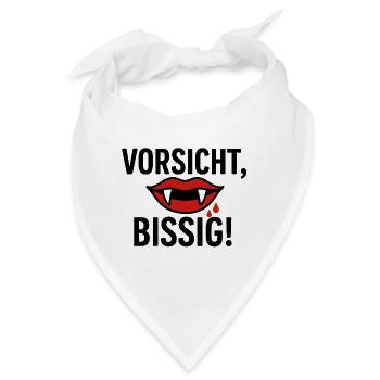 Vampirische Warnung Bloody Style - Bandana - Weiß - Vorne