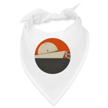 Abendrot Mit Geometrischem Minimalismus - Bandana - Weiß - Vorne