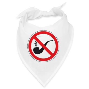 Pfeifenverbotsschild, Beschilderung - Bandana - Weiß - Vorne