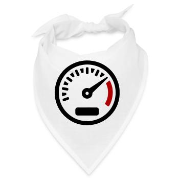 Tacho Kmh Gas - Bandana - Weiß - Vorne