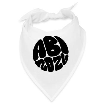 ABI 2026 – Bubble-Schrift - Bandana - Weiß - Vorne