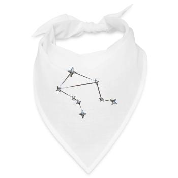 Libra Sternbild – Metallic Zodiac - Bandana - Weiß - Vorne