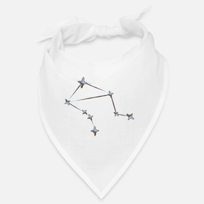 Libra Sternbild – Metallic Zodiac - Bandana - Weiß