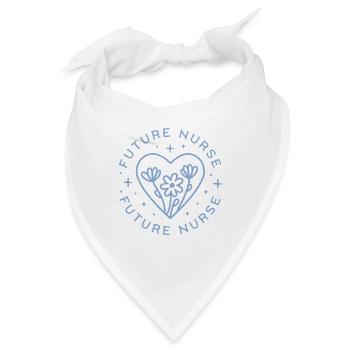 Zukünftige Krankenpflegeschülerin niedliche Motivationsbestätigung - Bandana - Weiß - Vorne