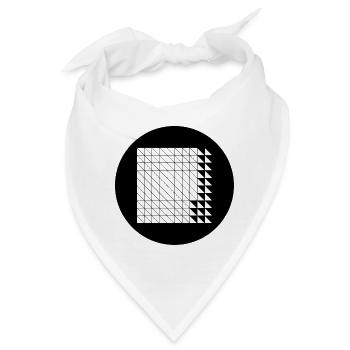 Cyberpunk Glitch Grid - Bandana - Weiß - Vorne