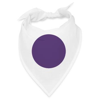 Abstraktes Dark Purple Farbspiel - Bandana - Weiß - Vorne
