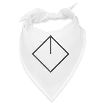 Herz Minimallogo - Bandana - Weiß - Vorne