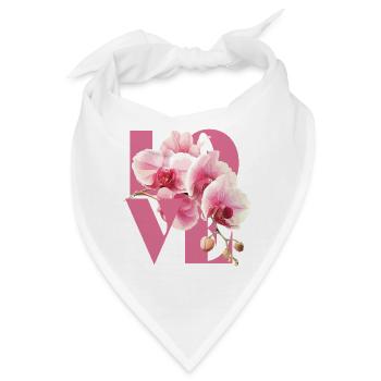 Elegantes Orchideen-Blumendesign - Bandana - Weiß - Vorne