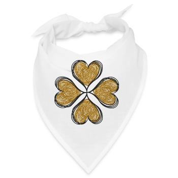Klee liebt Gold - Bandana - Weiß - Vorne