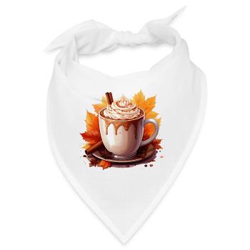 Herbstlicher Kakao - Bandana - Weiß - Vorne