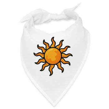 Lebendige Sonne mit künstlerischer Oberfläche - Bandana - Weiß - Vorne