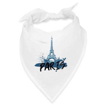 Entwurf des Eiffelturms in Paris - Bandana - Weiß - Vorne