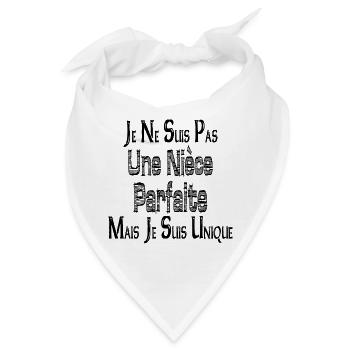 Keine perfekte Nichte, aber ich bin einzigartig - Bandana - Weiß - Vorne