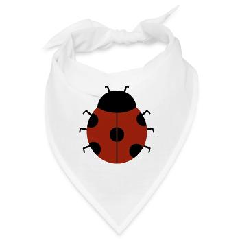 Roter Marienkäfer Illustration für umweltfreundliche Kleidung - Bandana - Weiß - Vorne
