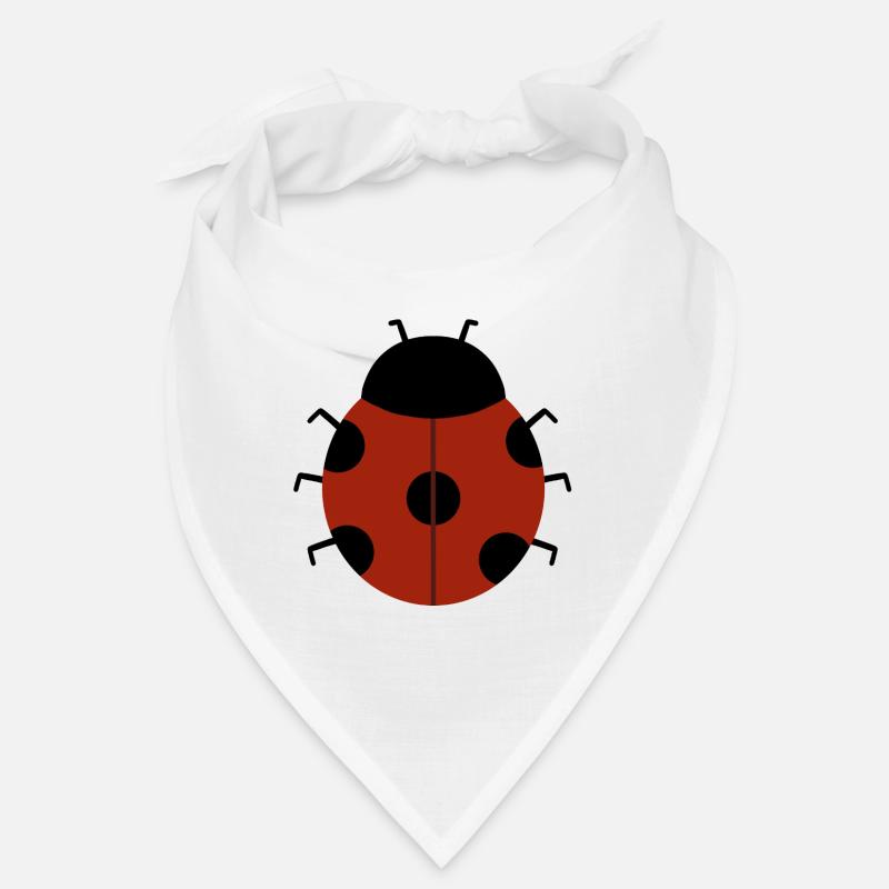 Red Ladybug Illustration for Eco-Friendly Apparel Bandana