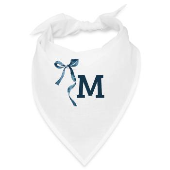 Monogramm m Geschenkidee - Bandana - Weiß - Vorne