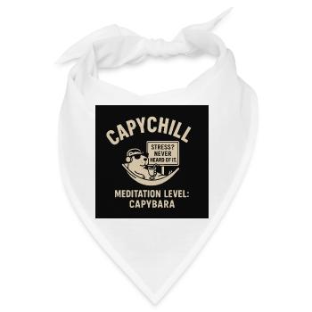 CapyChill Stressfrei Relaxen Shirt - Bandana - Weiß - Vorne