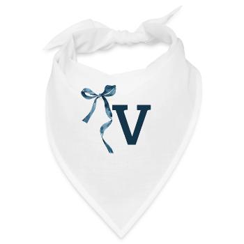 Geschenkidee Monogram V - Bandana - Weiß - Vorne