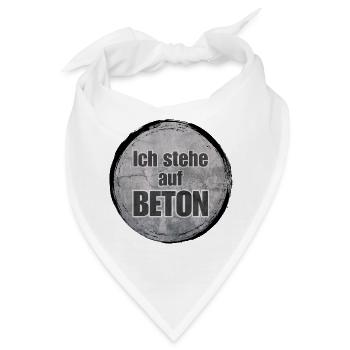 Ich stehe auf Beton - Bandana - Weiß - Vorne