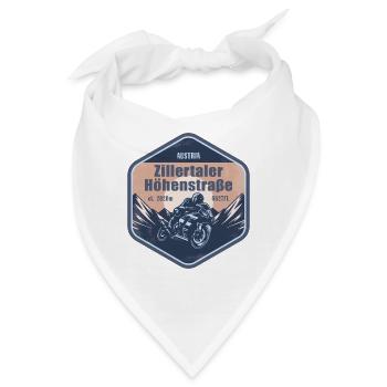 Zillertaler Höhenstraße Österreich Tirol Motorrad R - Bandana - Weiß - Vorne