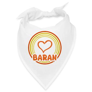 Geschenk für Baran - Bandana - Weiß - Vorne