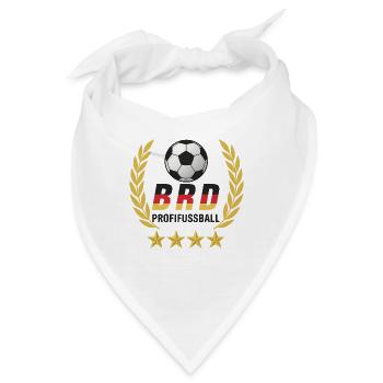 Deutschland Fußballshirt – BRD Profifußball Fan - Bandana - Weiß - Vorne