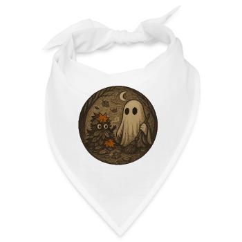 Geisterhafte Waldnacht Illustration - Bandana - Weiß - Vorne