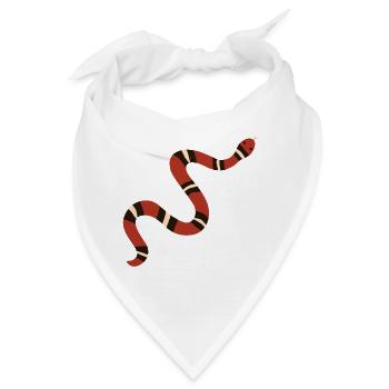 Rostige Königsschlange Illustration - Bandana - Weiß - Vorne