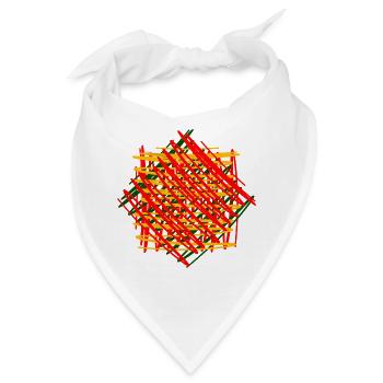 Geometrisches Farbenspiel Druckdesign - Bandana - Weiß - Vorne