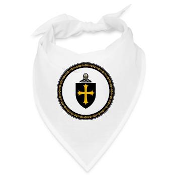 Historische Ritterwappen mit Kreuzmotiv - Bandana - Weiß - Vorne