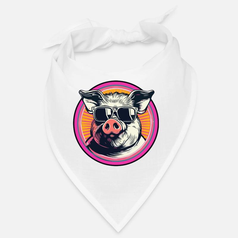 Coolres cochon avec lunettes de soleil Bandana
