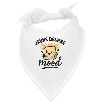 GELBE BUTTER STIMMUNG - Bandana - Weiß - Vorne