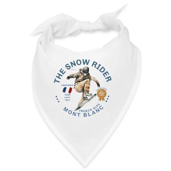 Mont-Blanc-Skifahrer in Aktion in Chamonix - Bandana - Weiß - Vorne