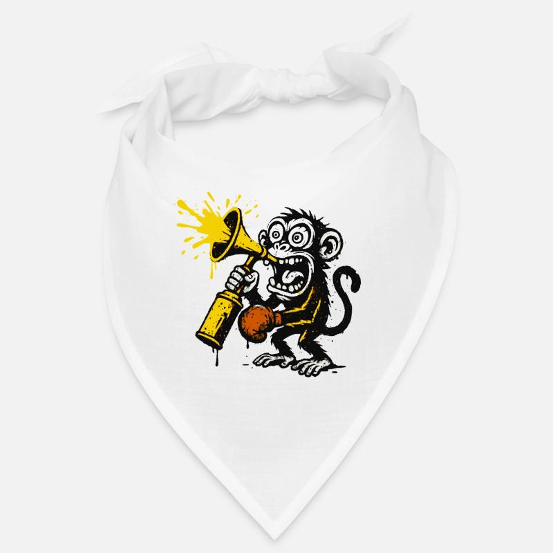 Singe expressif avec mégaphone Bandana