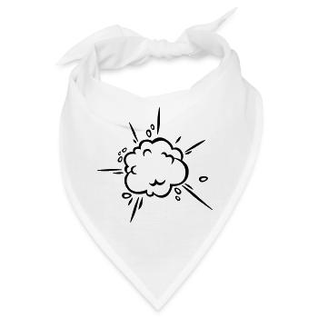 Comic Staubwolke - Bandana - Weiß - Vorne