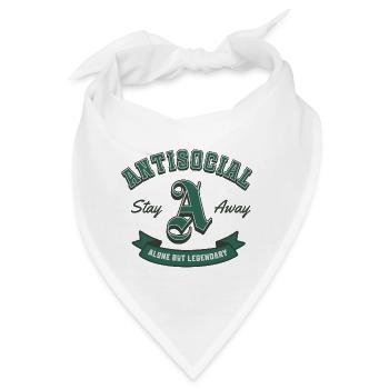 Asoziales Wappen - Bandana - Weiß - Vorne