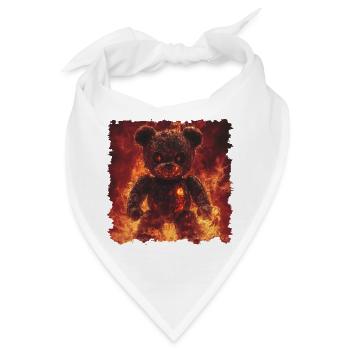 Flammenbär, aber ich bin kein Kuscheltier - Bandana - Weiß - Vorne