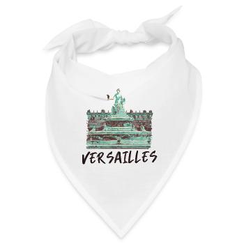 Berühmter Barockbrunnen von Versailles - Bandana - Weiß - Vorne