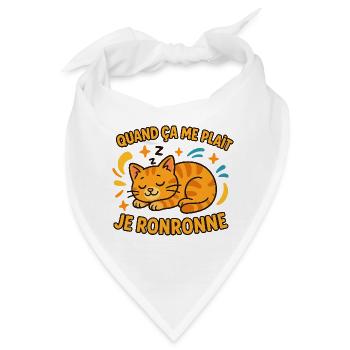 Katze schnurrt, wenn es mir gefällt - Bandana - Weiß - Vorne