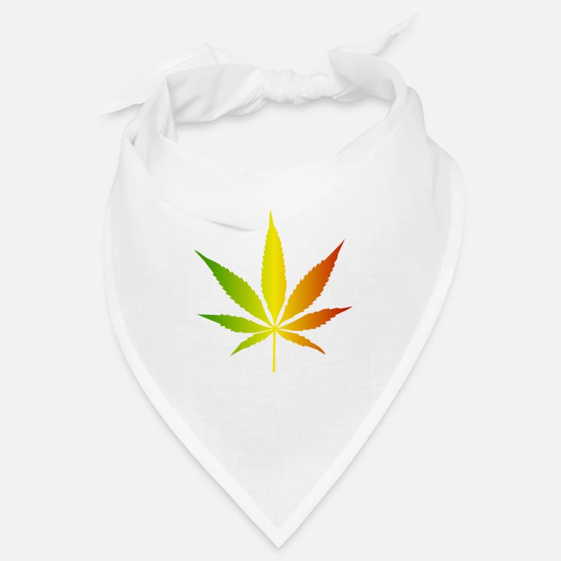 Rasta Gradient Cannabis Leaf Bandana