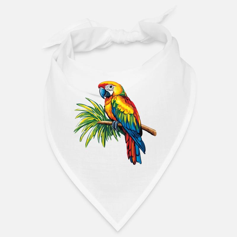 Perroquet coloré sur branche Bandana